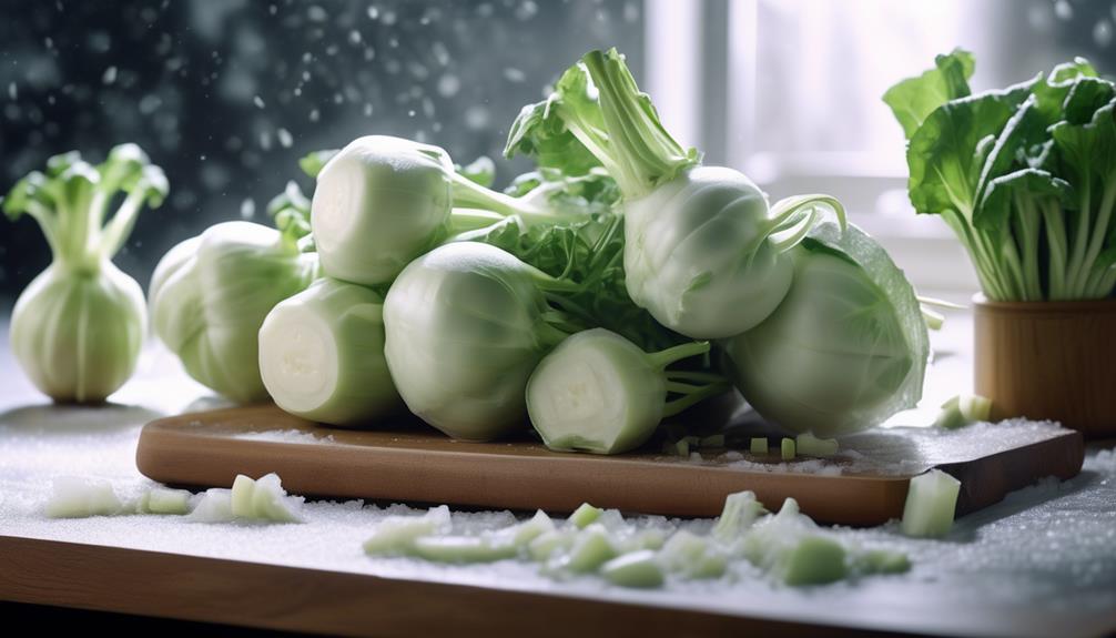 freezing kohlrabi step by step
