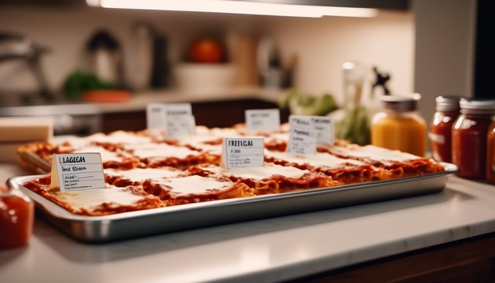 freezing lasagna for preservation