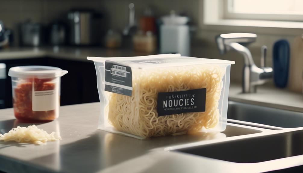 freezing noodles for preservation