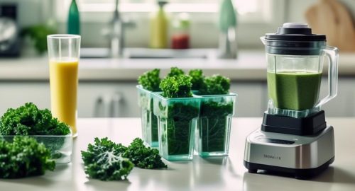 preserving fresh kale leaves