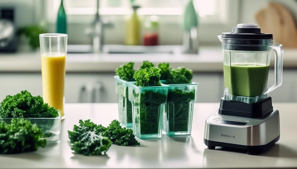 preserving fresh kale leaves