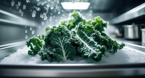 preserving fresh kale leaves